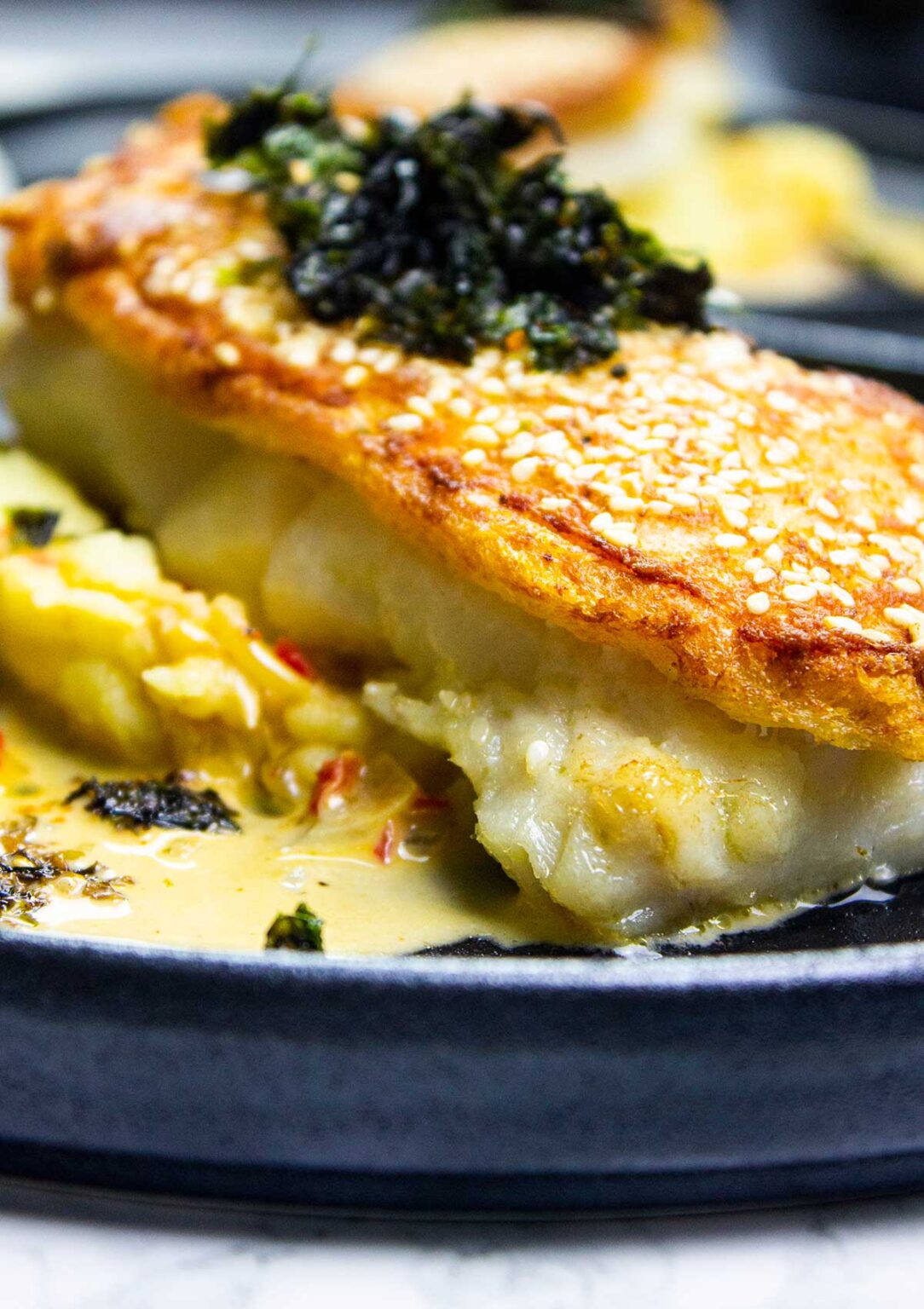 Amazing Cod with Chinese Sesame Prawn Toast Crust Recipe - Flavourise